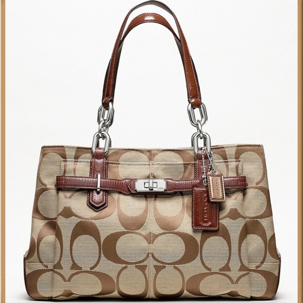 🔥COACH Chelsea Jayden, Lizard Embossed Trim, Turnlock, AMAZING condition!